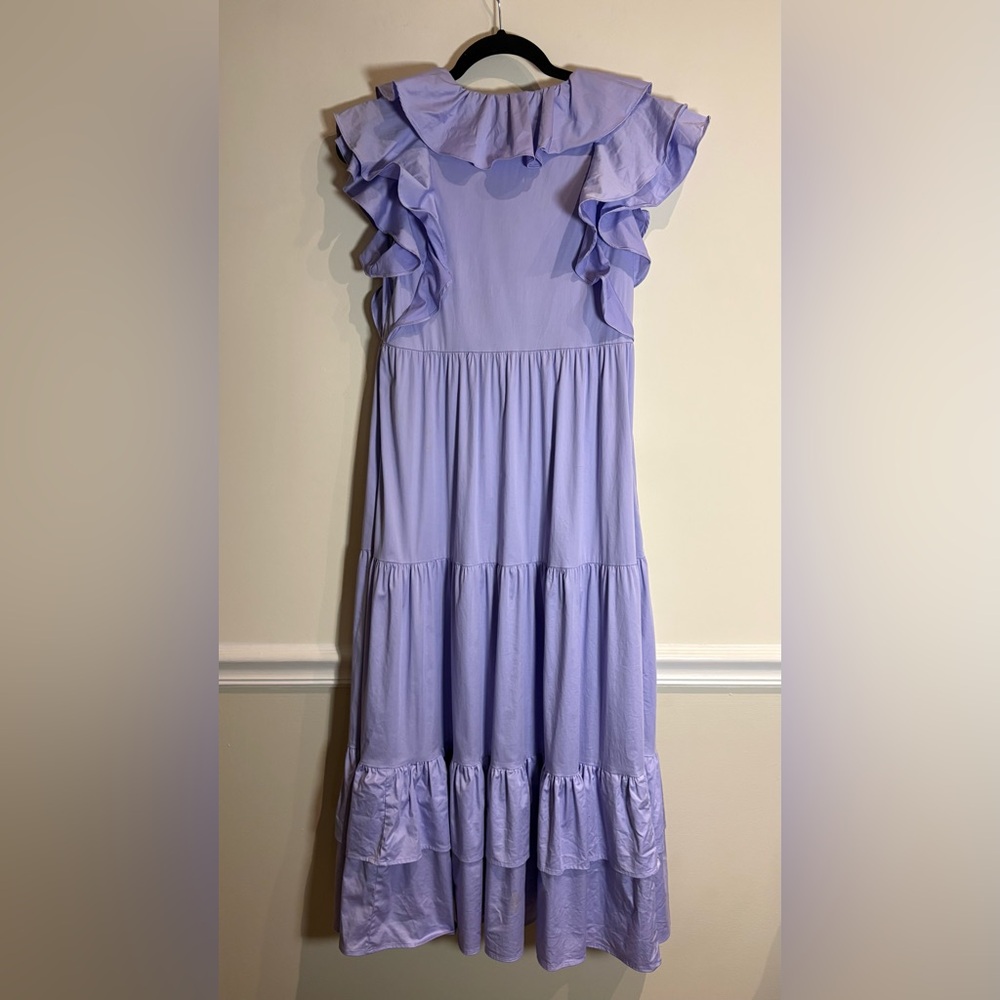 CROSBY BY MOLLIE BURCH Cotton Willow Dress in Serene Blue Lilac Size XXS - Picture 6 of 10